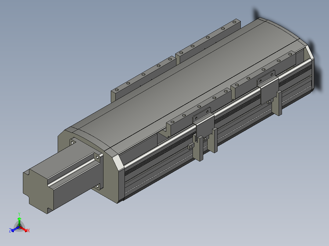 直线模组WG-LHA12-S100-M设计图纸正等轴测图