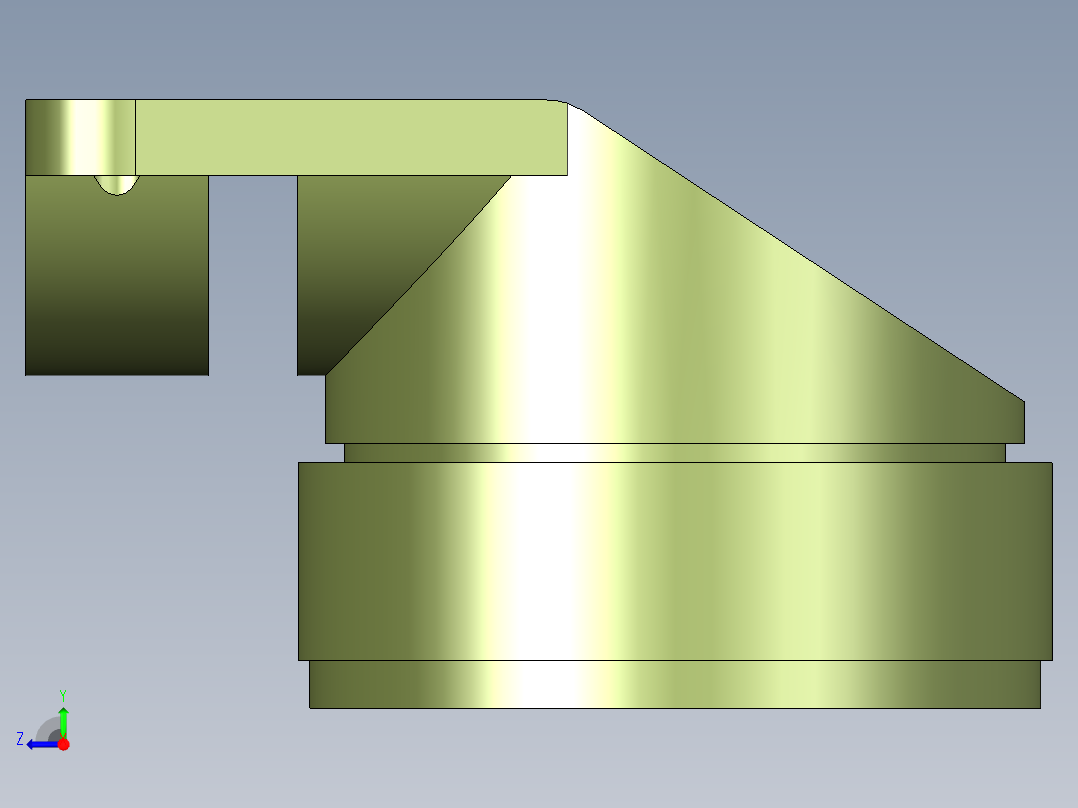 18和24号圆形军用连接器的90度背壳右视图