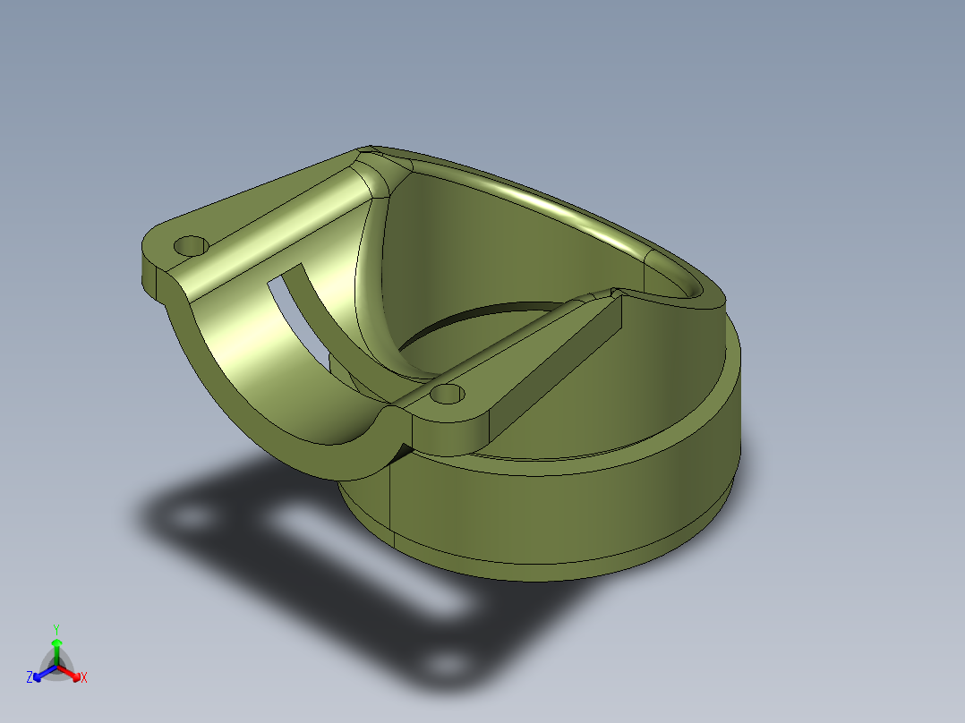 18和24号圆形军用连接器的90度背壳正等轴测图