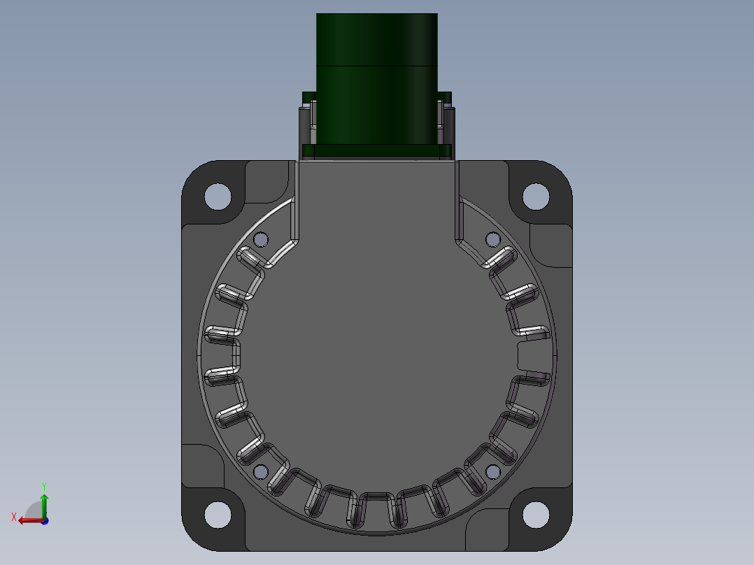 汇川伺服电机-MS1H2-10C30CB(D)-U(A)334Z（1000W绝对值低惯量中容量带抱闸）后视图