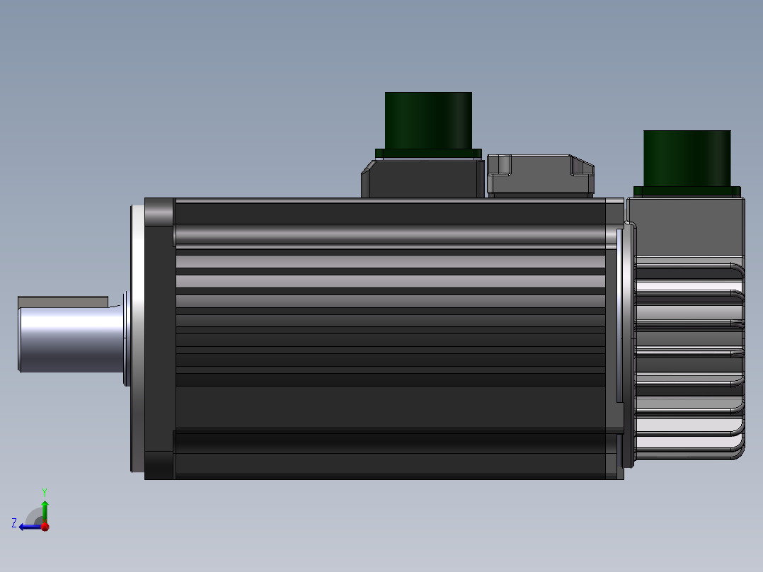 汇川伺服电机-MS1H2-10C30CB(D)-U(A)334Z（1000W绝对值低惯量中容量带抱闸）右视图