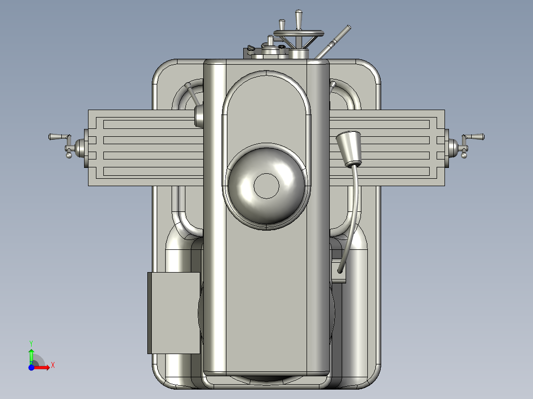 铣床 3D模型前视图