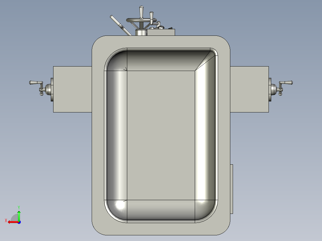 铣床 3D模型右视图