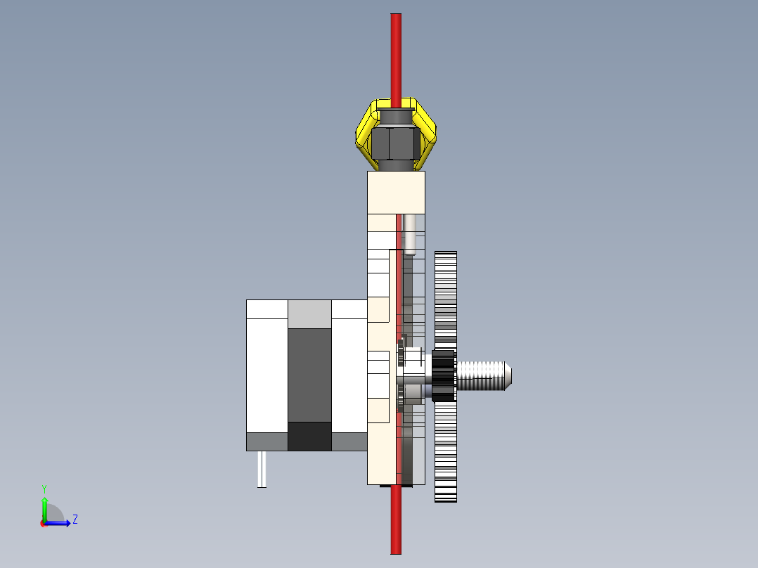3D打印机Ultimaker extruder update（升级后的挤压头）左视图