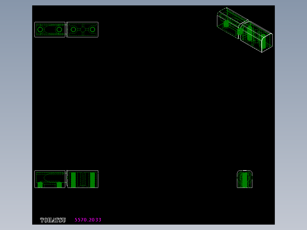 鋅合金單鉸鏈(A)5570-2D多系列多零件图纸模型