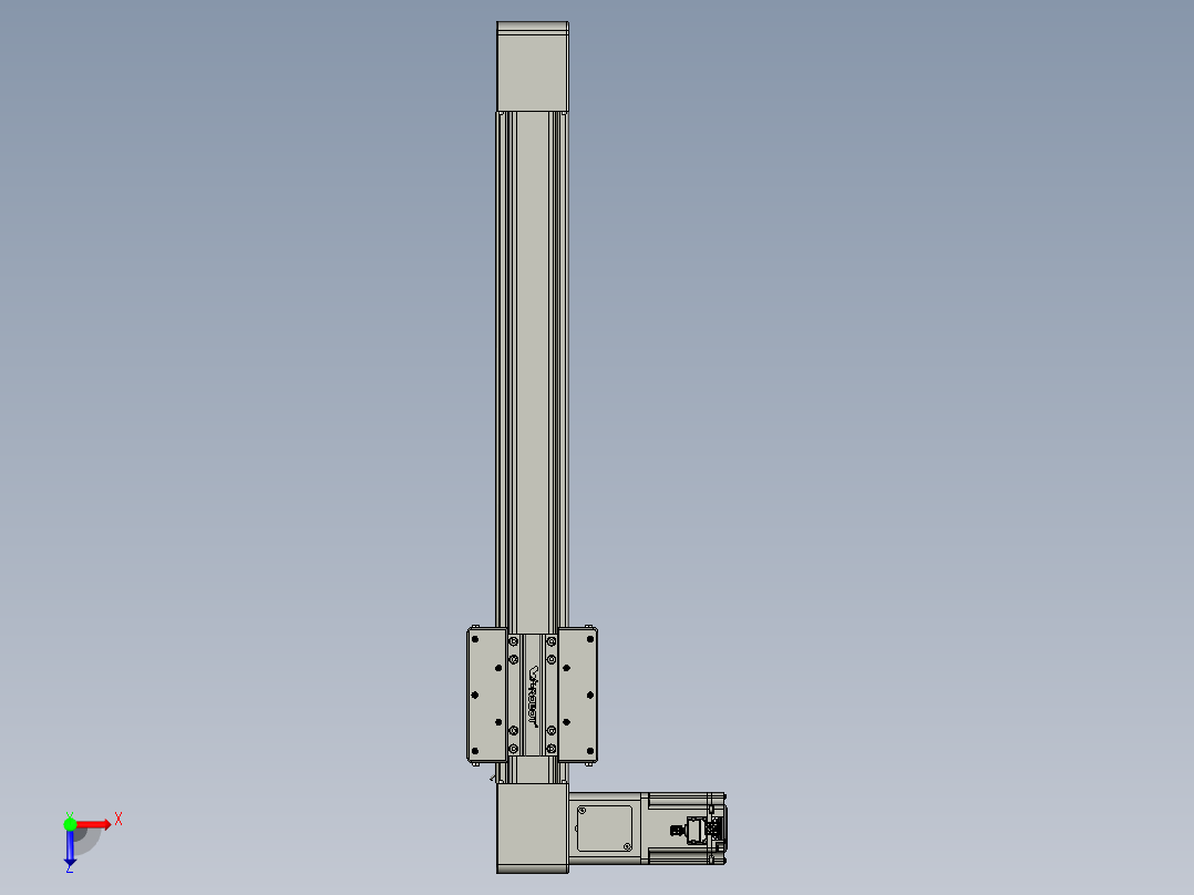 威洛博直线电机模组EB8-L200-S550-L-P75-MS3俯视图