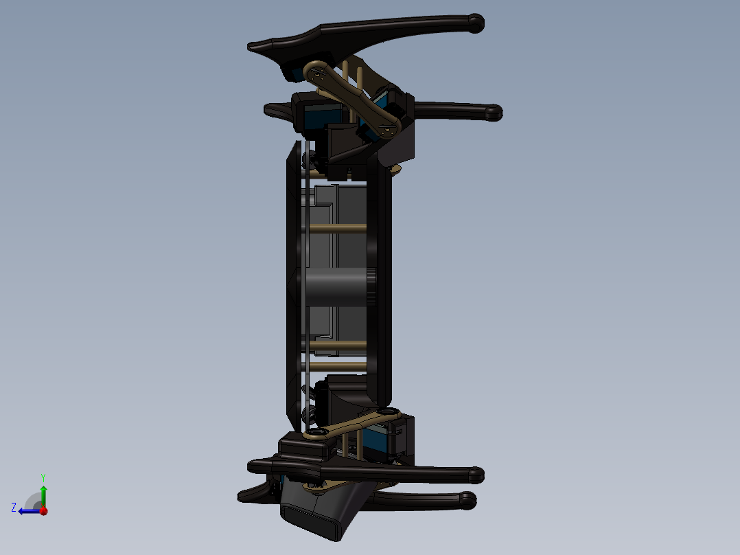四足行走式搜救机器人结构设计右视图
