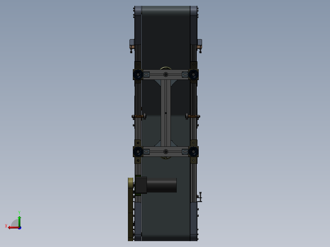 流水线输送机后视图