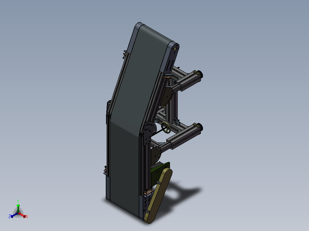 流水线输送机正等轴测图