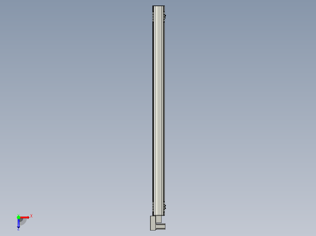 直线模组WG-LHB12-S1900-BL设计图纸俯视图