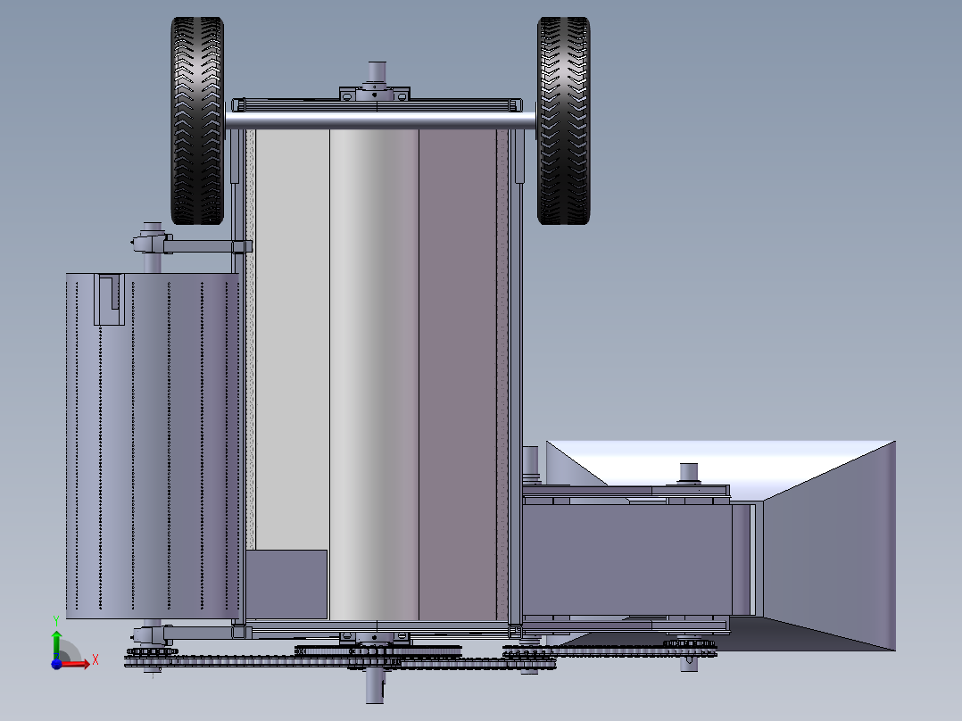 打瓜收获机破皮取籽机构的设计【三维SolidWorks】前视图