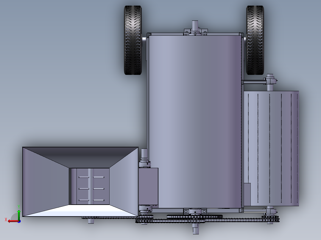 打瓜收获机破皮取籽机构的设计【三维SolidWorks】后视图