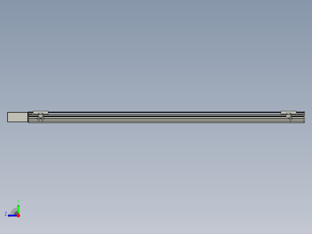 直线模组WG-LHB12-S1750-BR设计图纸右视图