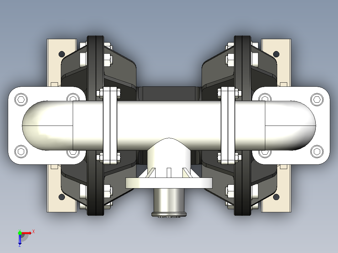 气动隔膜泵 17款俯视图
