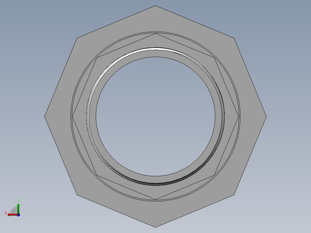 活接-等径内外丝直通 DN50后视图