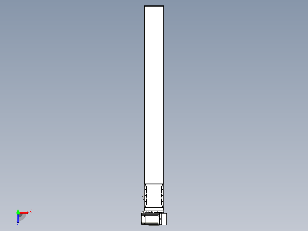 同步带全封闭直线模组TPA-HCB-105D-90-L900-RU-C-P20-N3俯视图