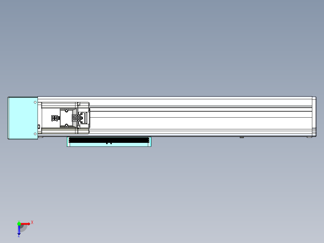 威洛博VC丝杆传动-无尘环境VC14-Lxx-C-S250-BR-ZP40-C3俯视图