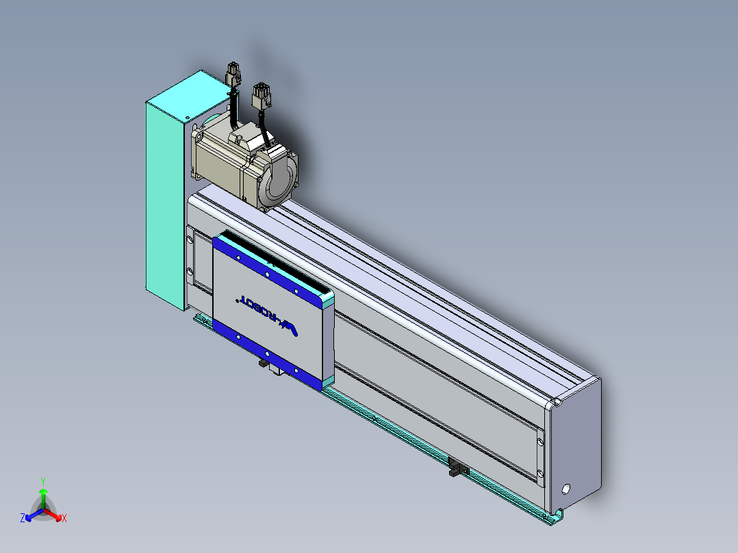 威洛博VC丝杆传动-无尘环境VC14-Lxx-C-S250-BR-ZP40-C3正等轴测图