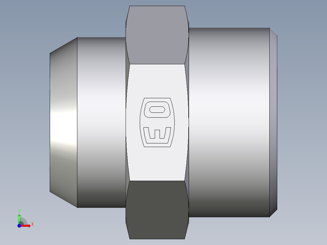 卡套式工业通用硬管接头EO_Weld_connector_AS22LX前视图