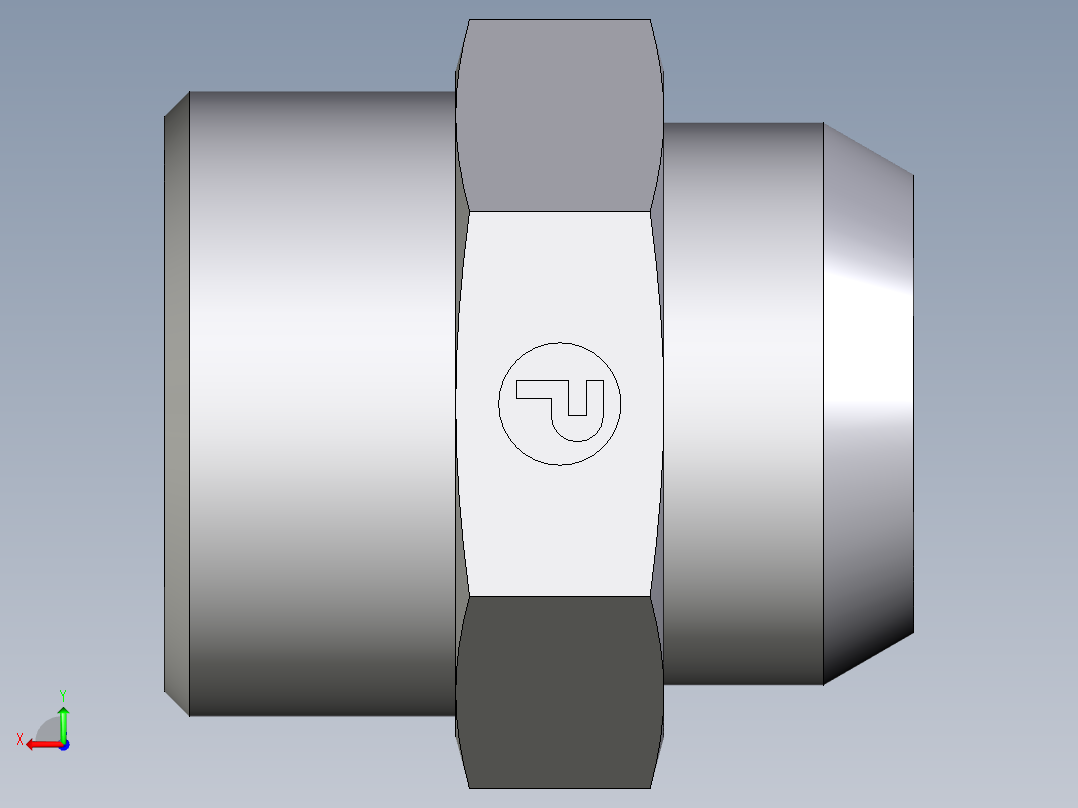 卡套式工业通用硬管接头EO_Weld_connector_AS22LX后视图