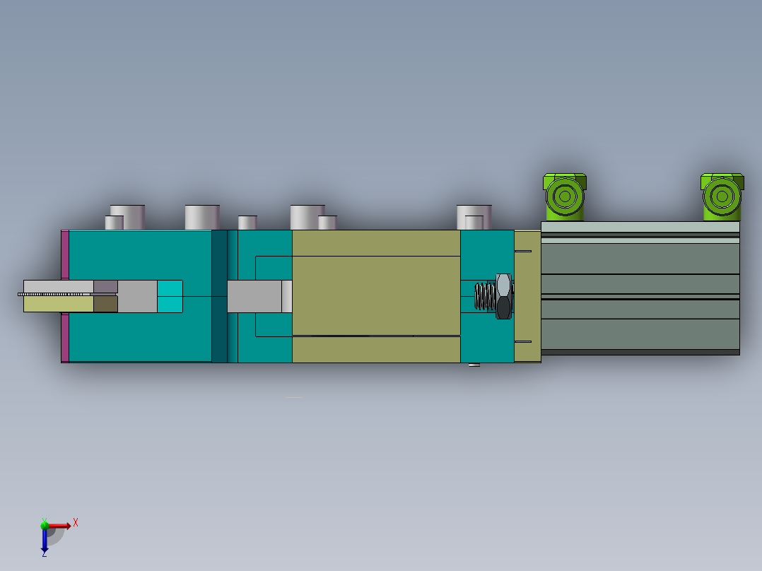 齿式分张器俯视图