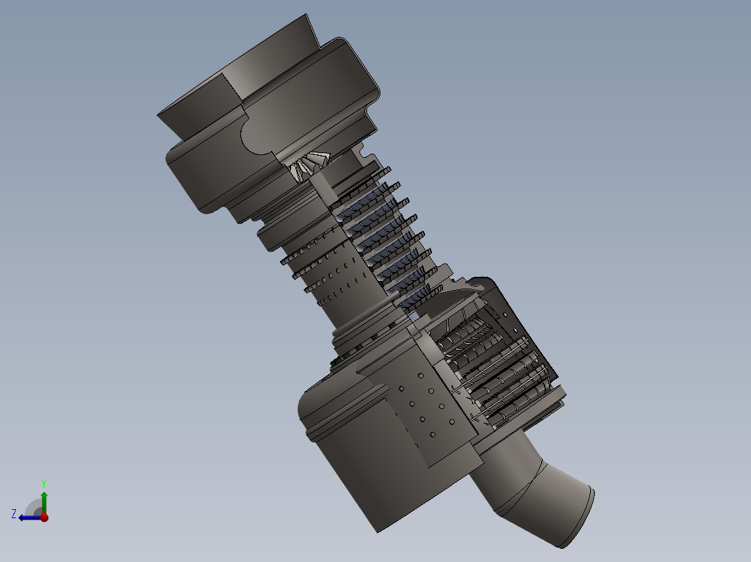 喷射燃气轮机136---模型格式为 sw右视图