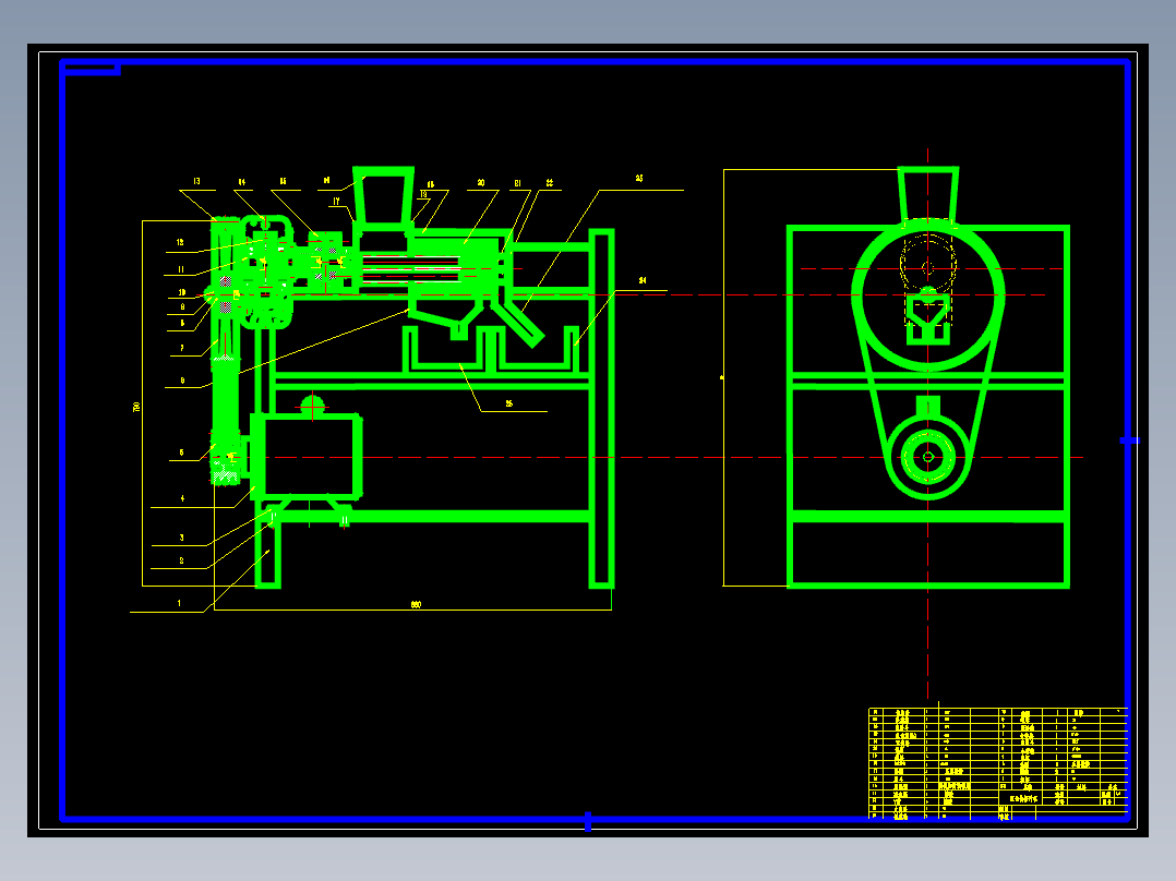 双齿轮水果榨汁机设计