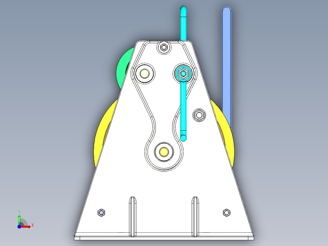 绞车 卷扬机 (8)前视图