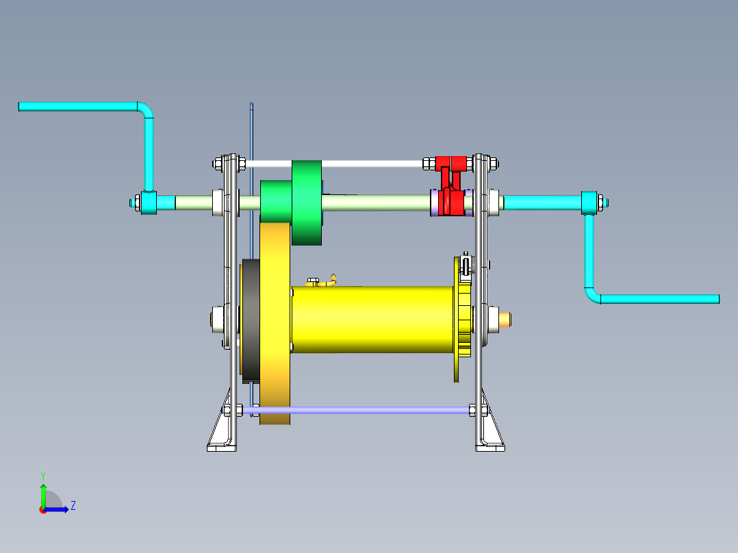 绞车 卷扬机 (8)左视图
