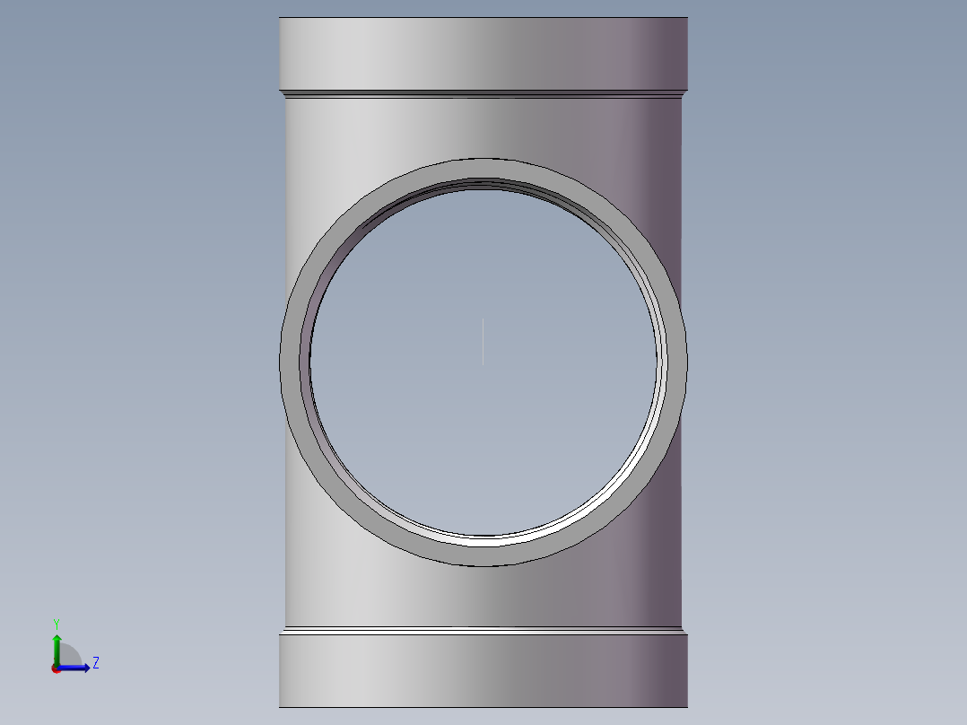 四通-等径内丝 DN50左视图