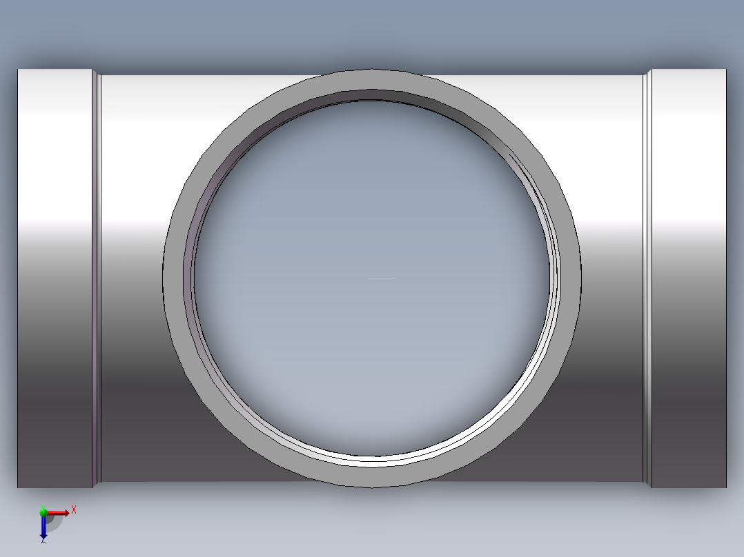 四通-等径内丝 DN50俯视图