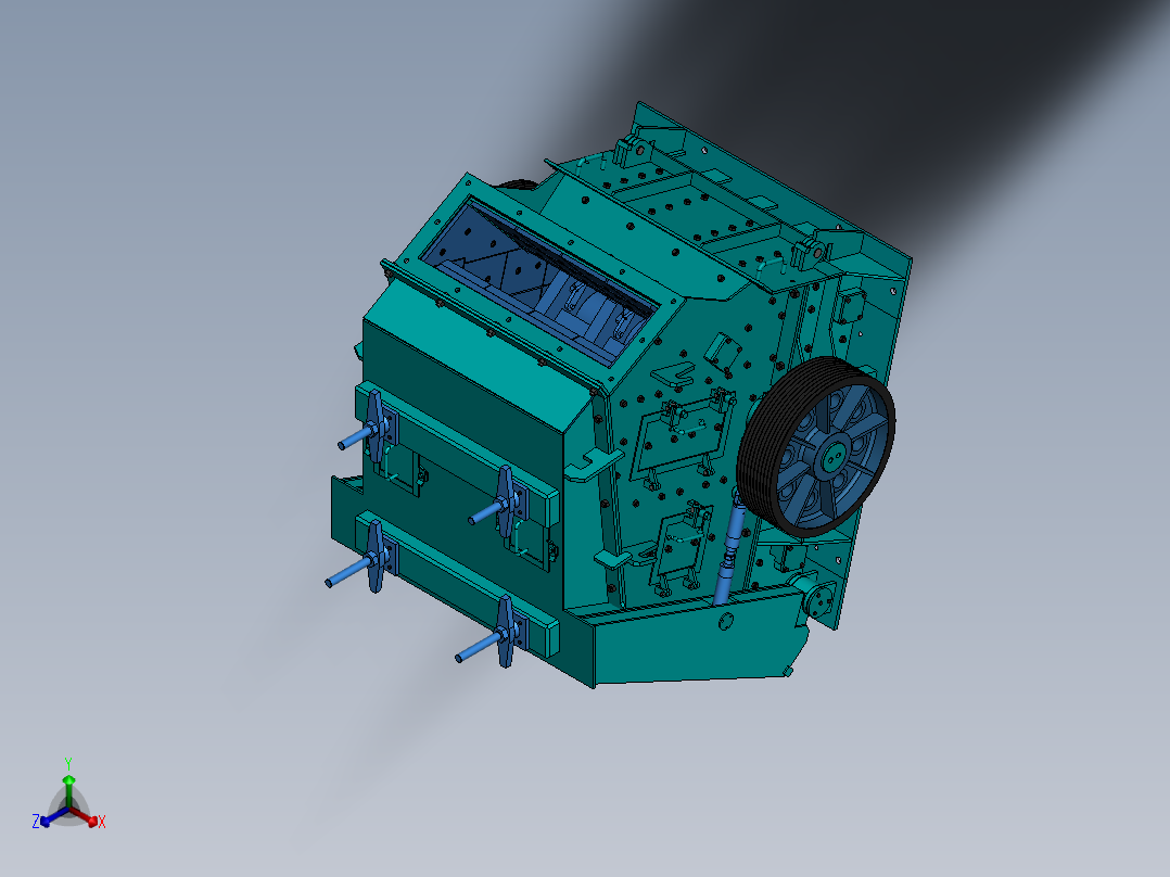 PF-1315反击式破碎机sw14可编辑正等轴测图