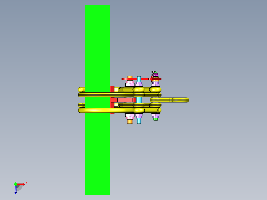 AUTOMATIC TENACIOUS夹爪机构3D数模图纸 STP格式俯视图