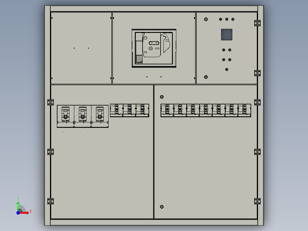 变电站机箱前视图