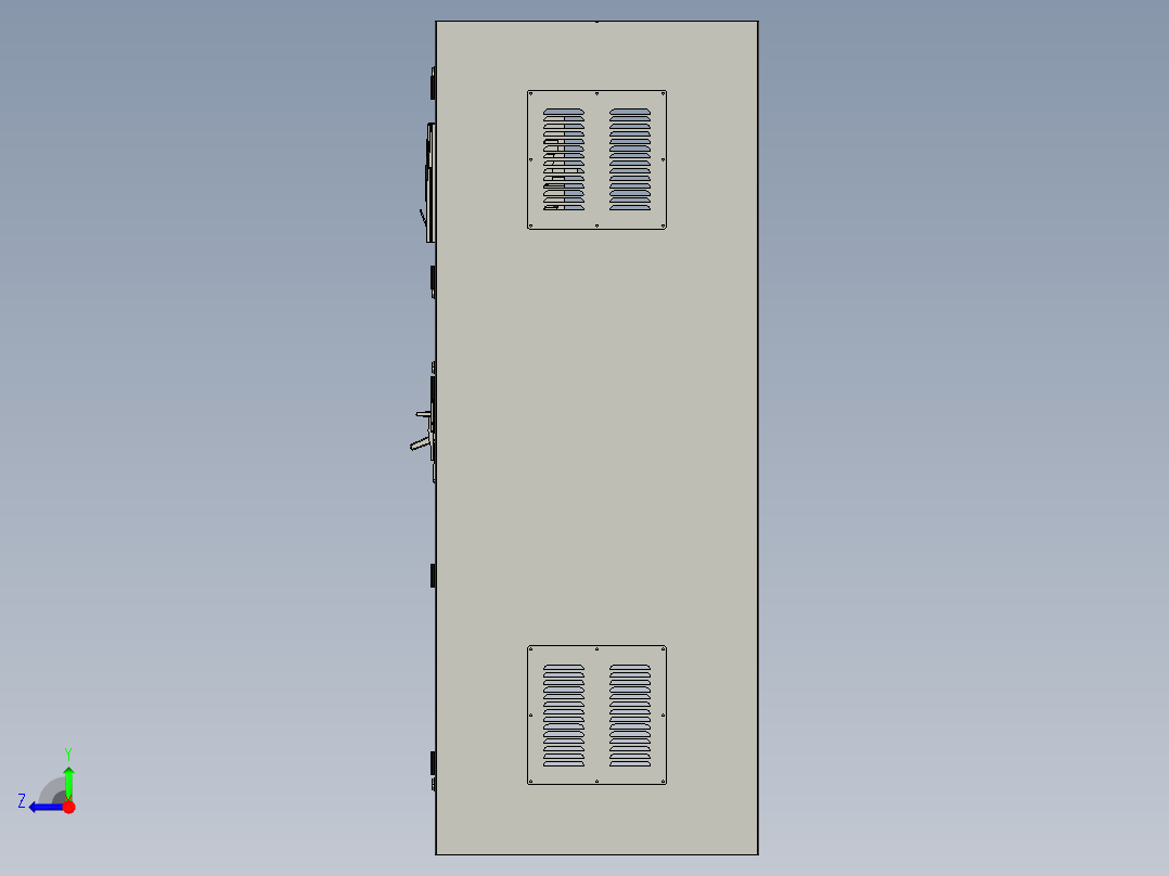 变电站机箱右视图