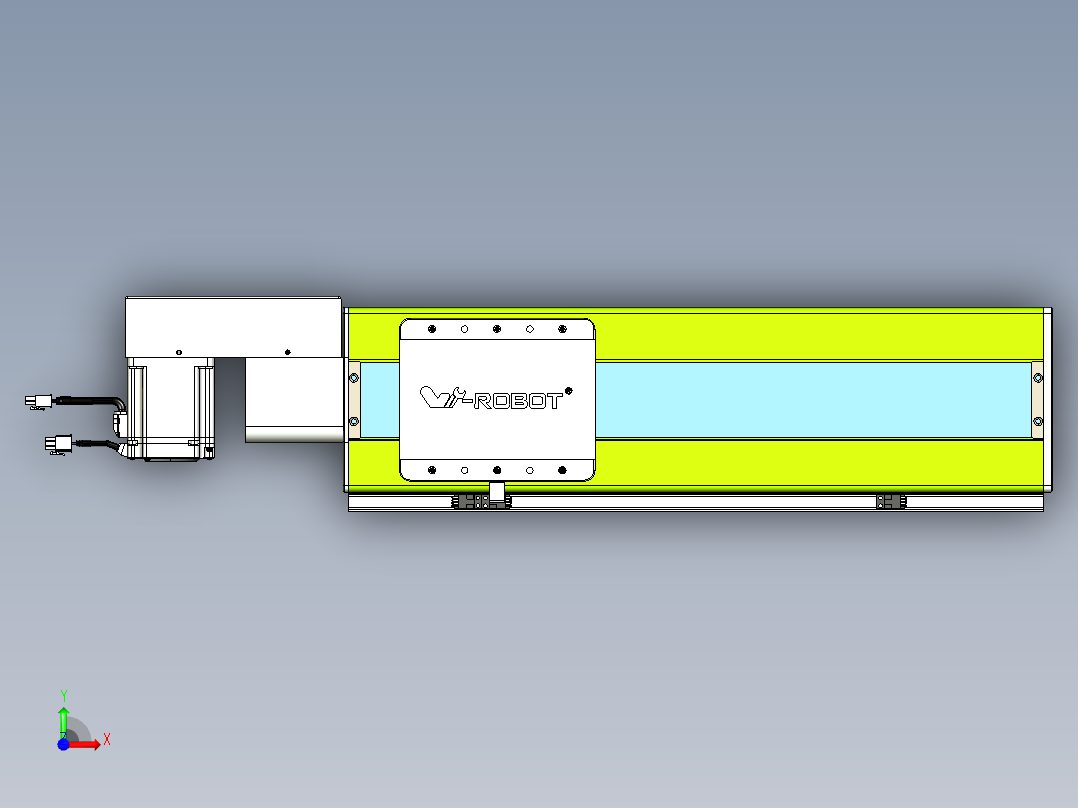 威洛博VBC同步带传动一无尘环境VBC17-L45-S350-BR-ZP75-C3前视图