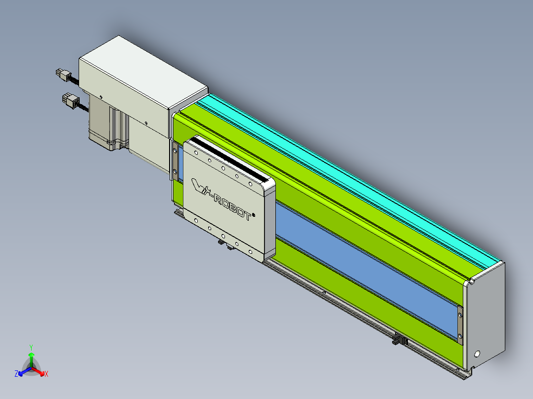 威洛博VBC同步带传动一无尘环境VBC17-L45-S350-BR-ZP75-C3正等轴测图