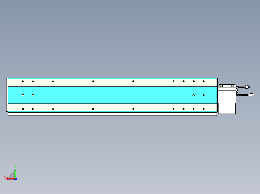 威洛博VBC同步带传动一无尘环境VBC17-L45-S750-BLU-ZP75-C3后视图