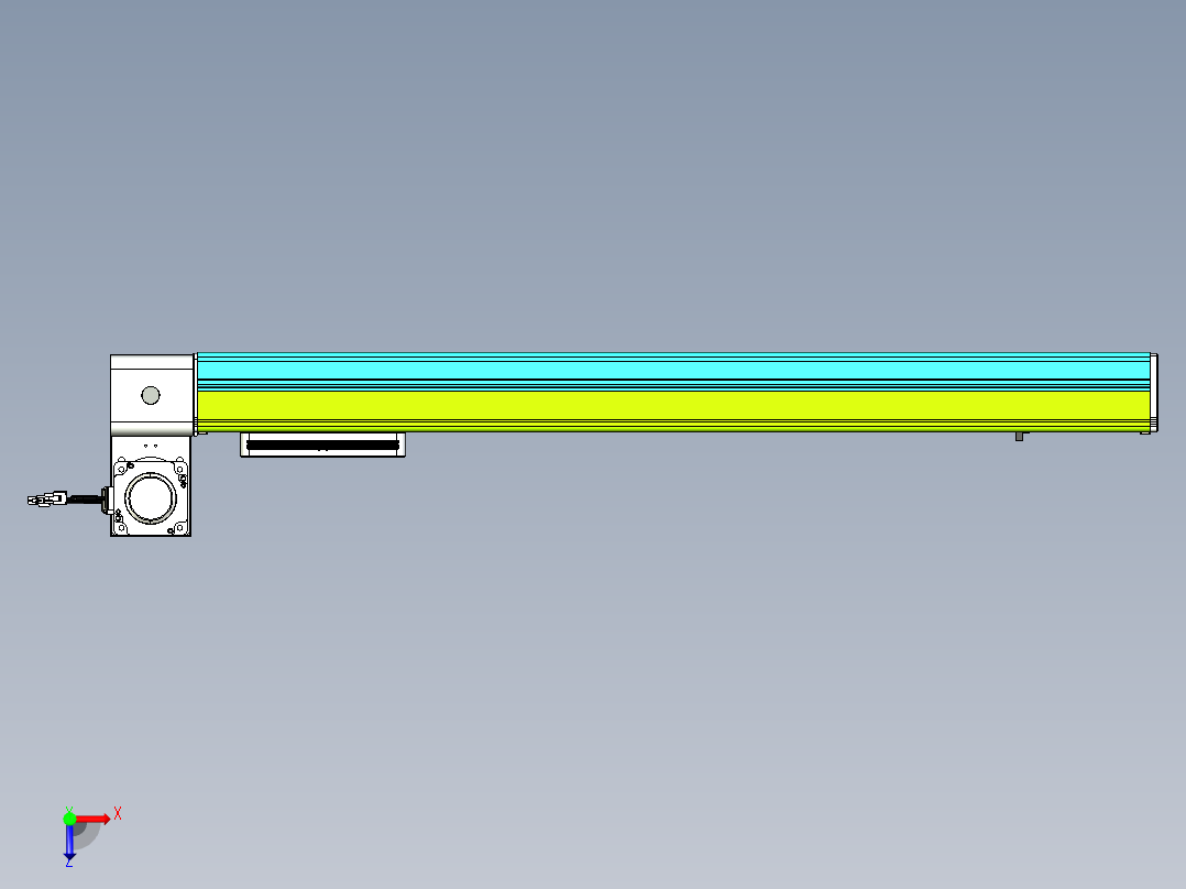 威洛博VBC同步带传动一无尘环境VBC17-L45-S750-BLU-ZP75-C3俯视图