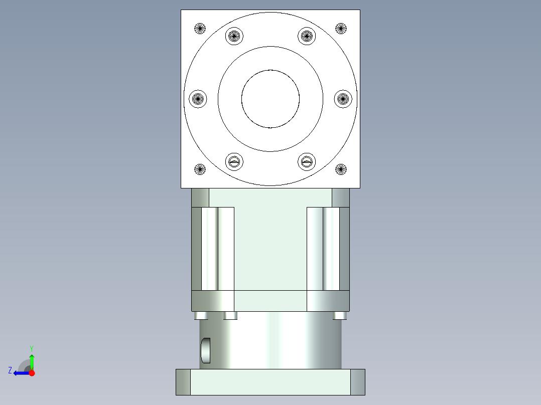 换向器PW170单轴 PLX142-L1 35-114.3-200-M12.stp右视图
