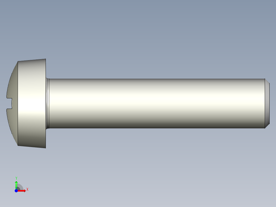 Cross_recessed_head-M10-45-40-8-18-12.stp螺钉-前视图