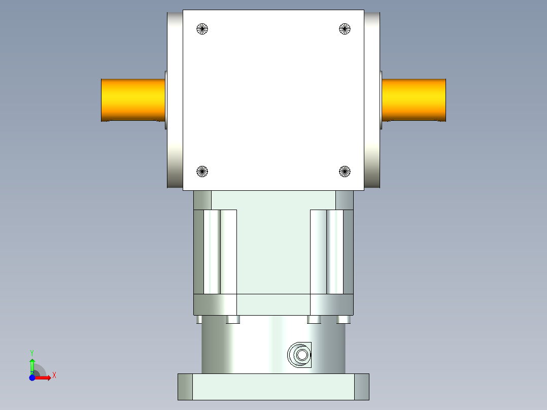 换向器PW170双轴 PLX142-L1 35-114.3-200-M12.stp前视图