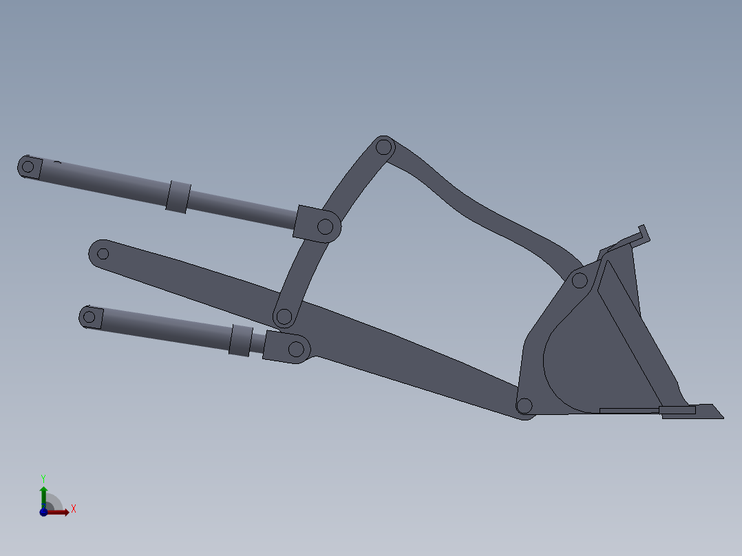 装载机铲斗前视图