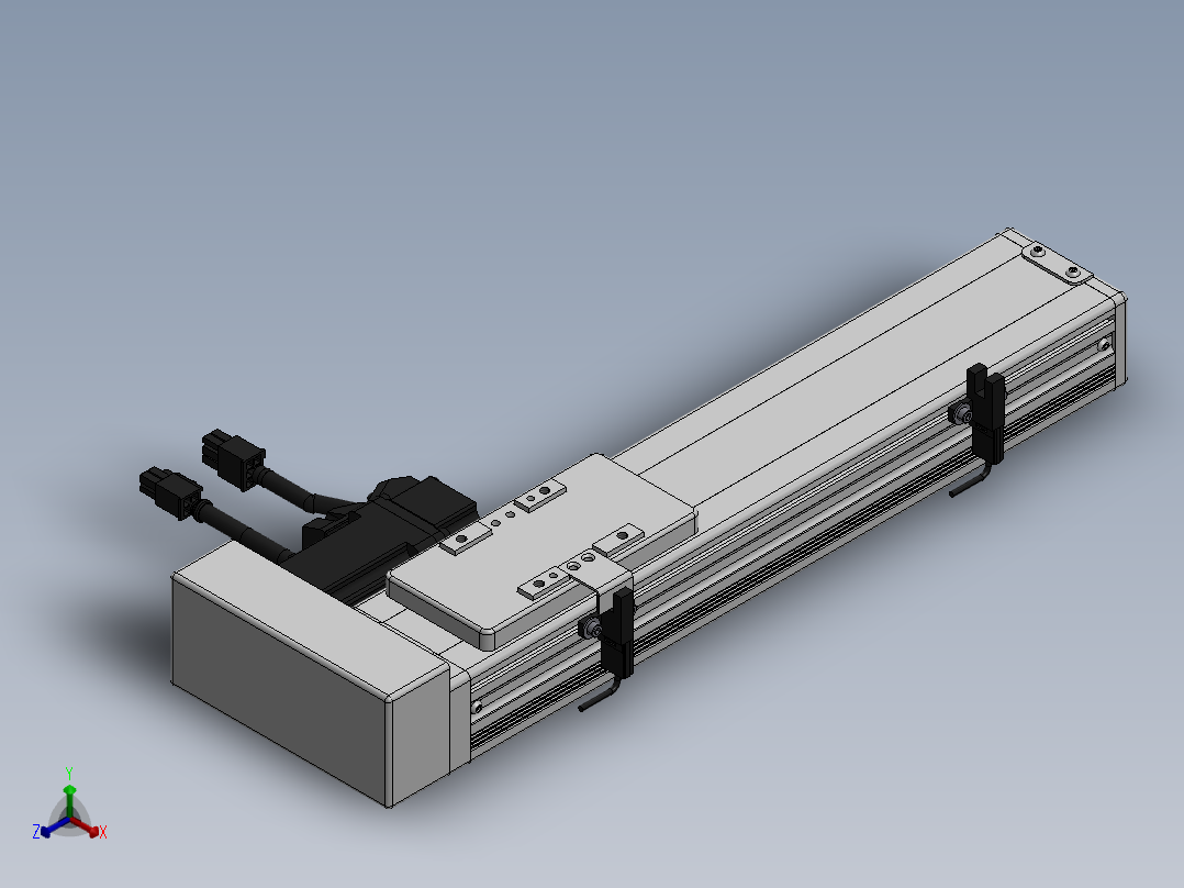 精密模组MY60-T10-200L-BR-P10B-C4-C正等轴测图