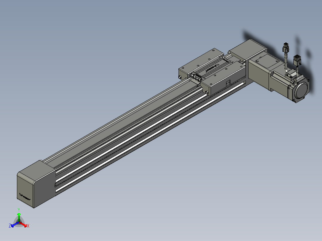 威洛博直线电机模组EB6-L140-S500-R-P40-MS3正等轴测图