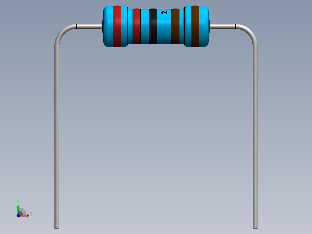 电容器 二极管 电阻器-Resistor 2.2K Ohm 1 Watt前视图