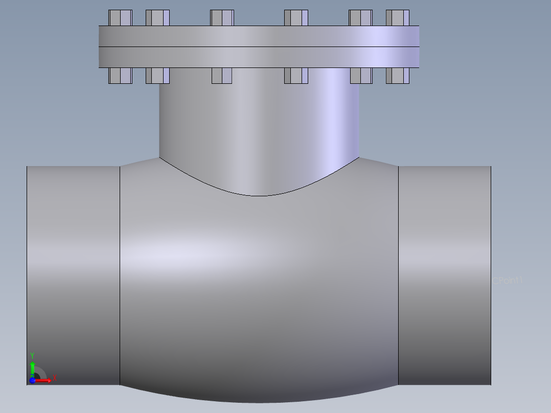 swing check valve bw - 150-2500前视图