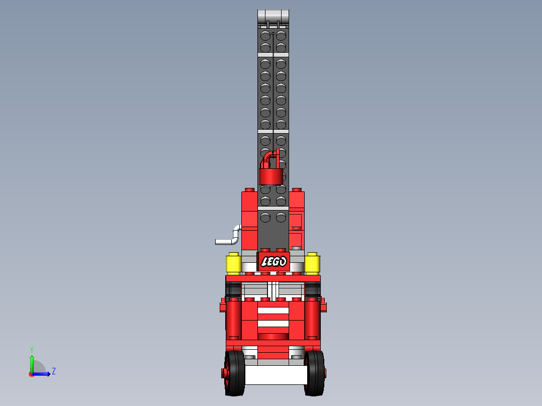 乐高 337-377 卡车带起重机lego-337-truck-with-crane-SW左视图