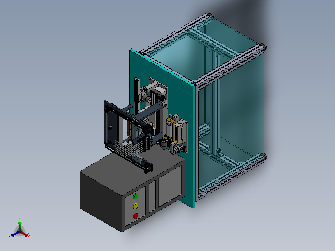 不锈钢片自动点焊成型机sw17正等轴测图