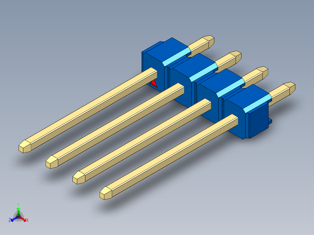 彩色公头100mil（2.54mm）系列-DS1021_blue_1x04p_100mil_Type5_rev1.0